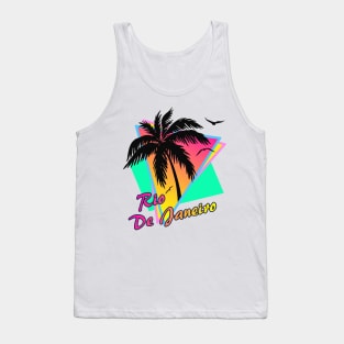 Rio De Janerio Cool 80s Sunset Tank Top